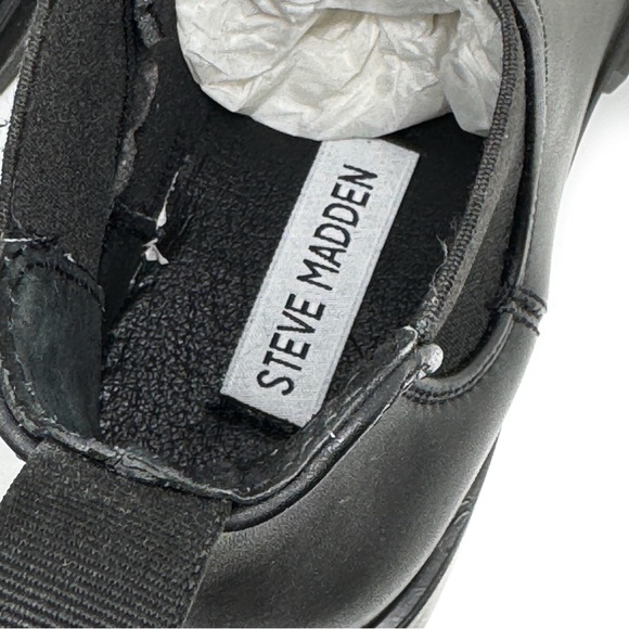 Steve Madden Howler Bootie Black Chunky Heel Combat Boots Size 8.5 - Picture 9 of 12